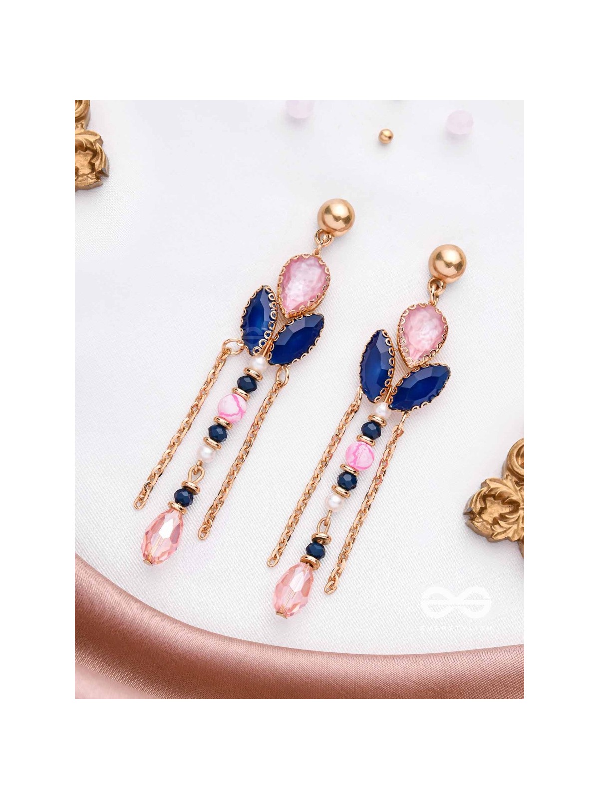 The Wonder Wings- Golden Embellished Earrings