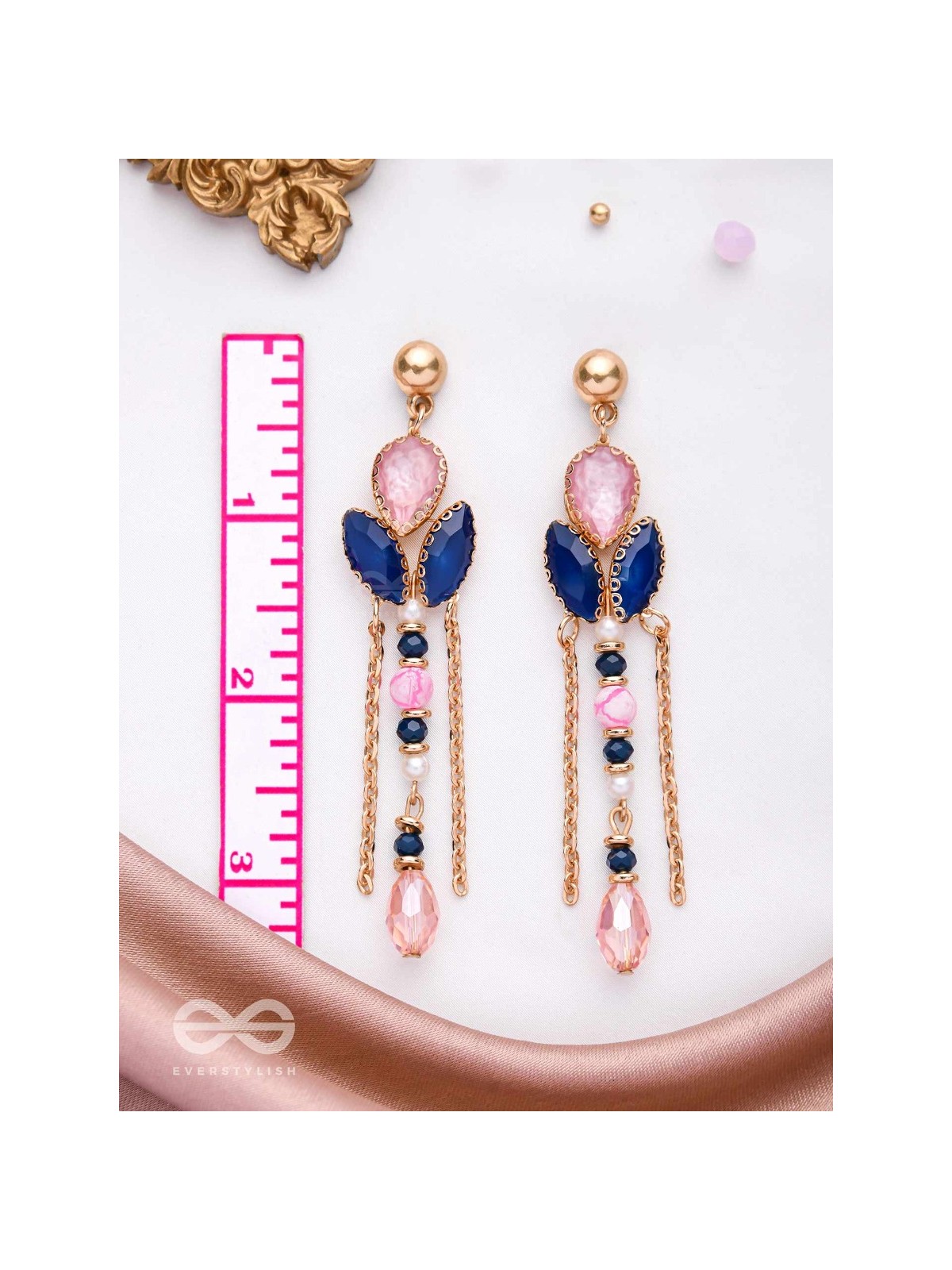 The Wonder Wings- Golden Embellished Earrings