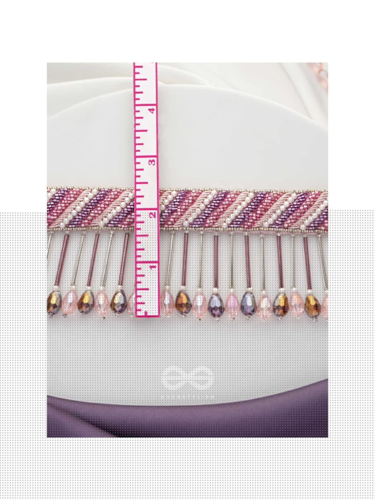 Plaksha - The Tulip Garden - Beads, Cutdana And Glass Drops Hand Embroidered Choker Neckpiece