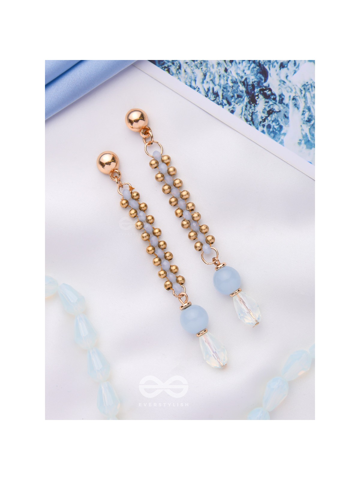 Love-in-a-Mist- Golden Embellished Earrings
