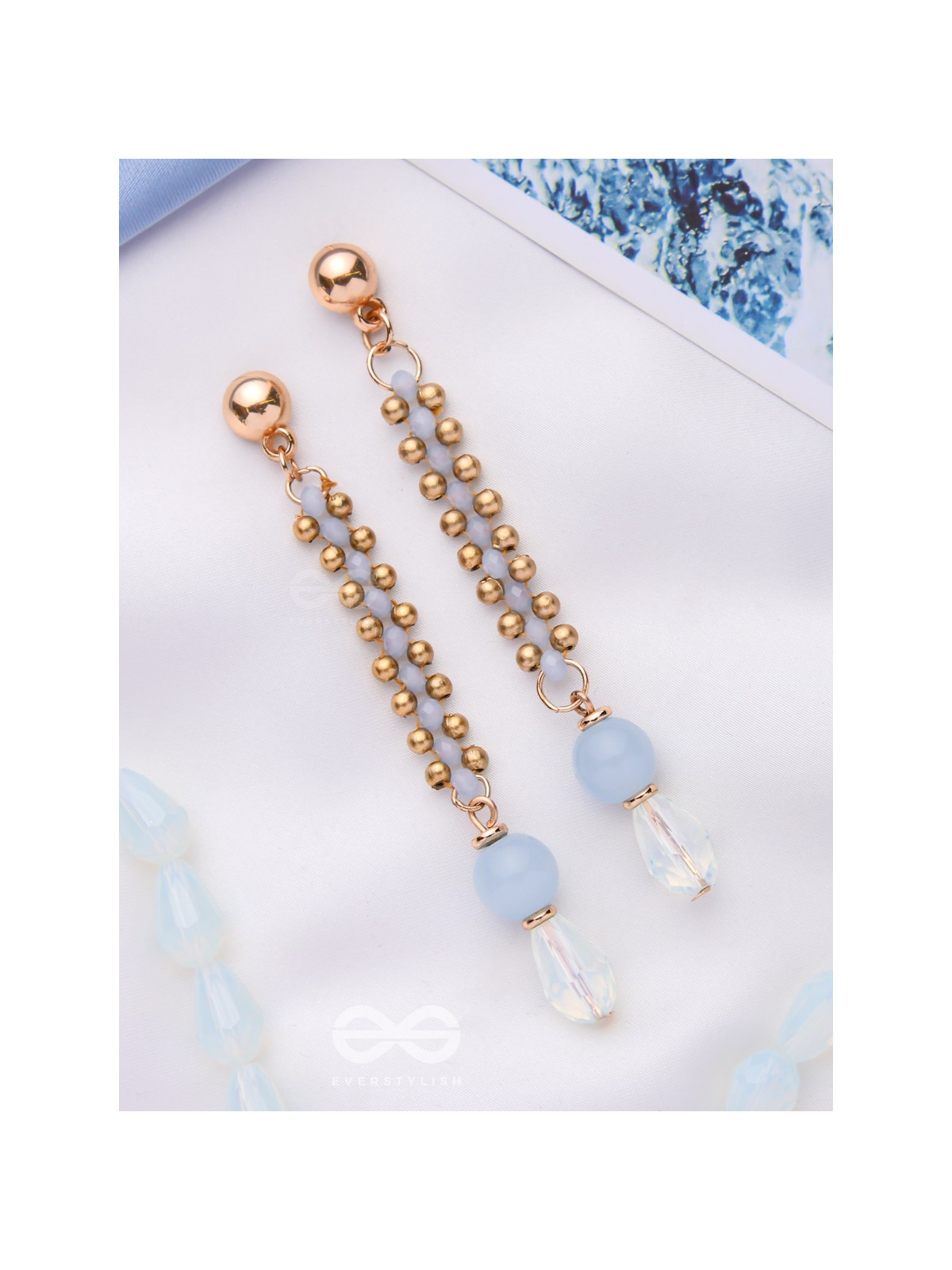 Love-in-a-Mist- Golden Embellished Earrings
