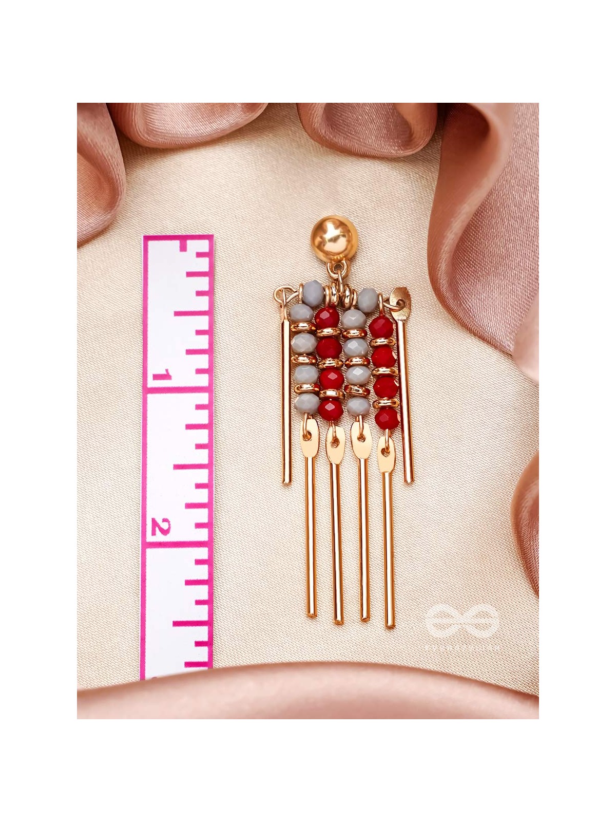 The Sparkling Fireworks- Golden Embellished Earrings