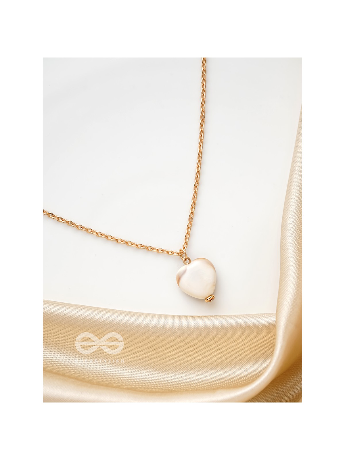 The Ivory Beach- Golden Embellished Necklace With Anti-Tarnish Coating