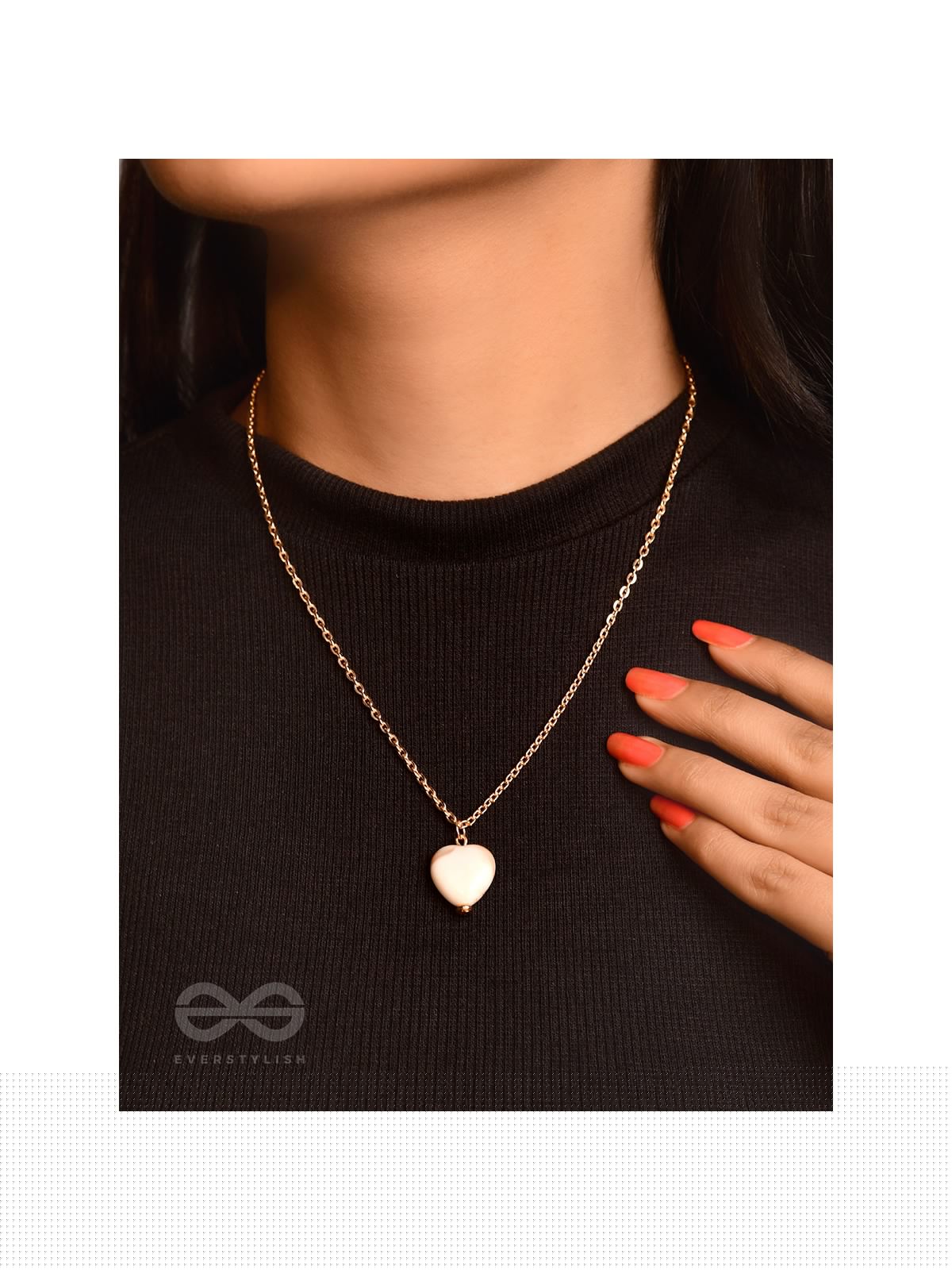 The Ivory Beach- Golden Embellished Necklace With Anti-Tarnish Coating