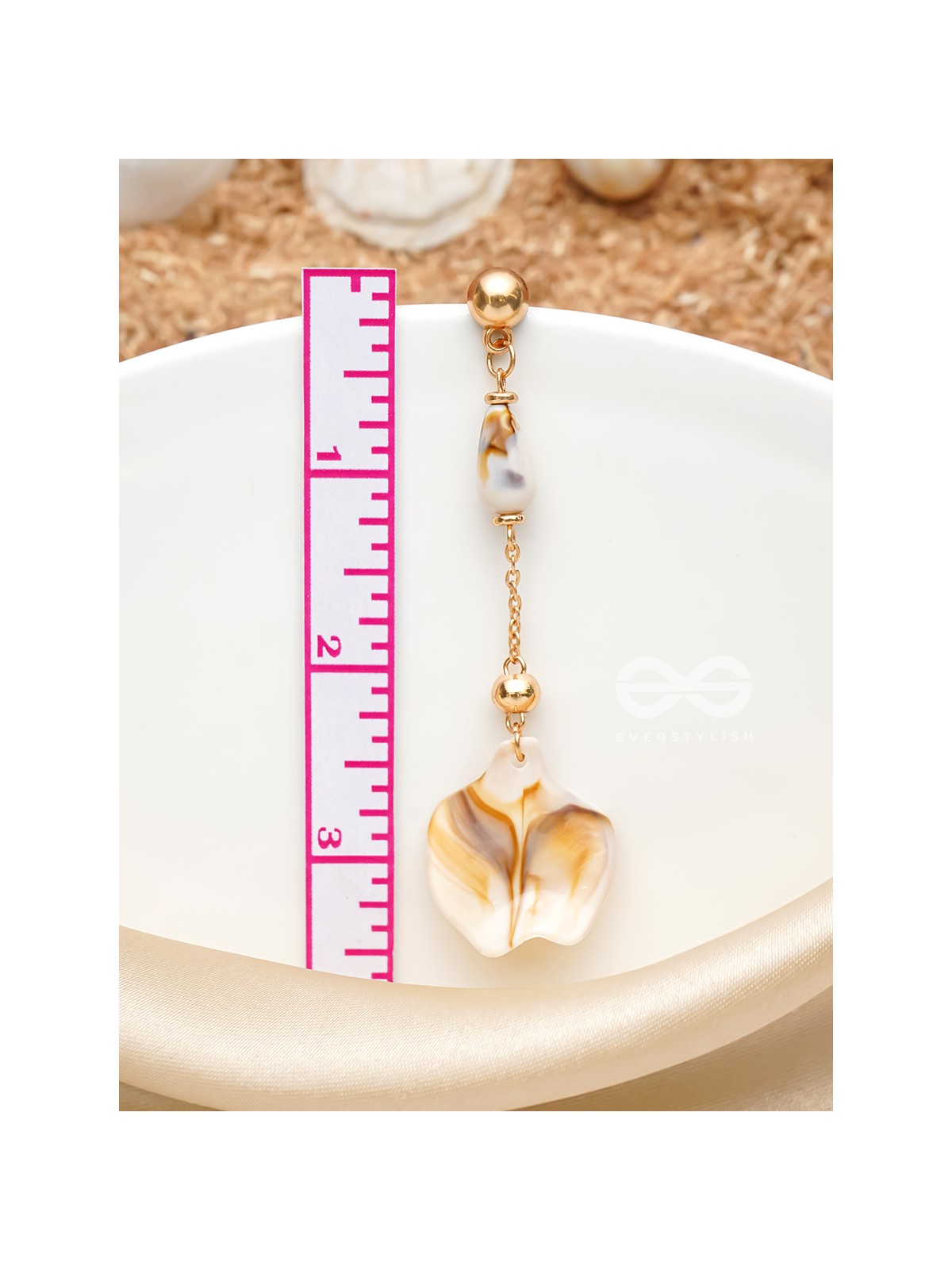 The Beach Spirit- Golden Embellished Earrings