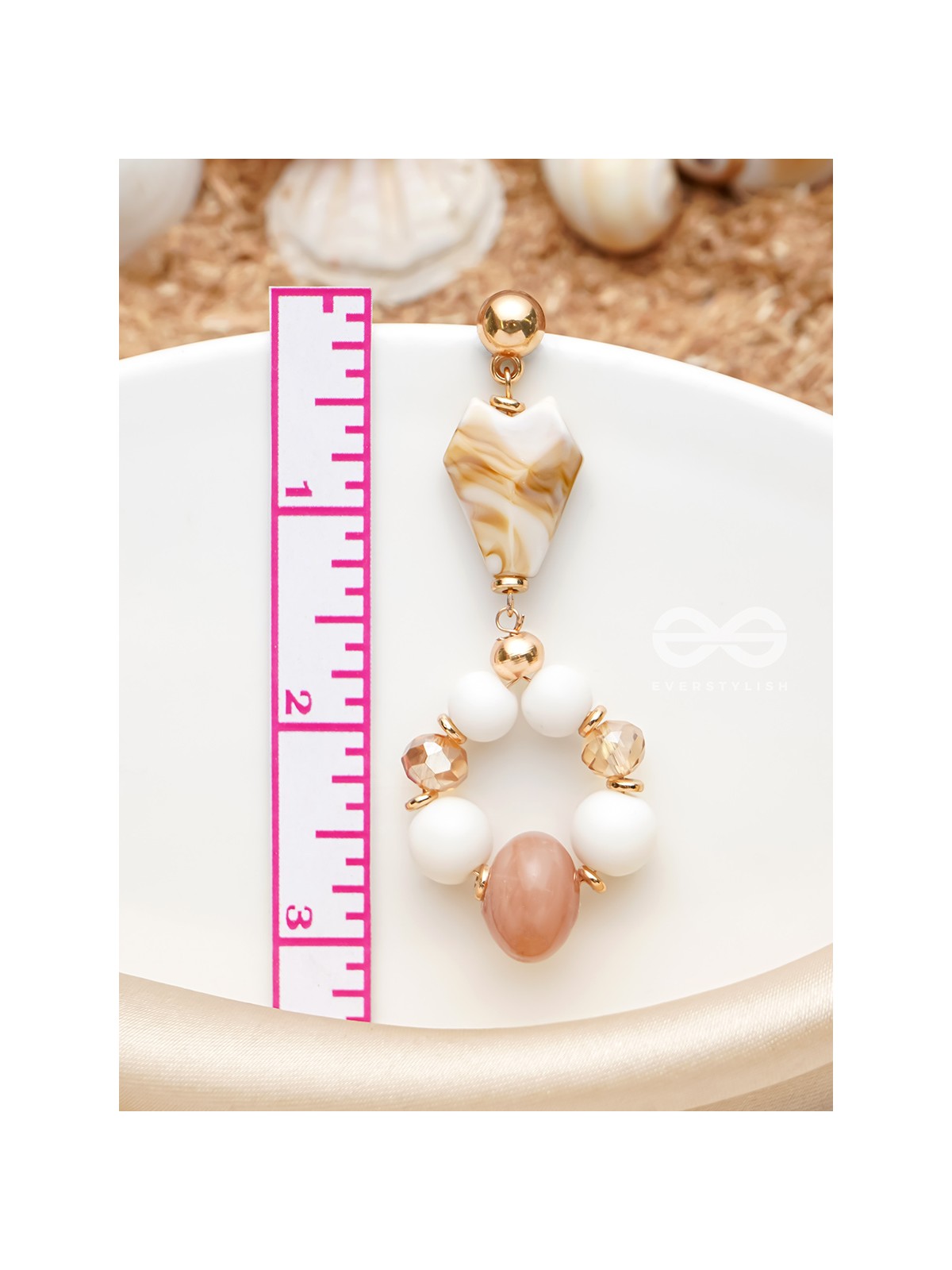 The Sea Jewels- Golden Embellished Earrings