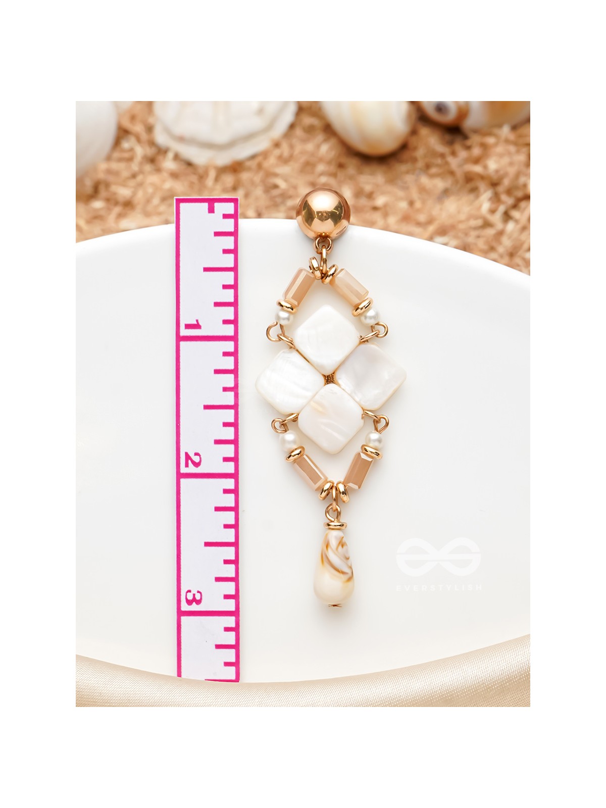 The Arctic Charm- Golden Embellished Earrings