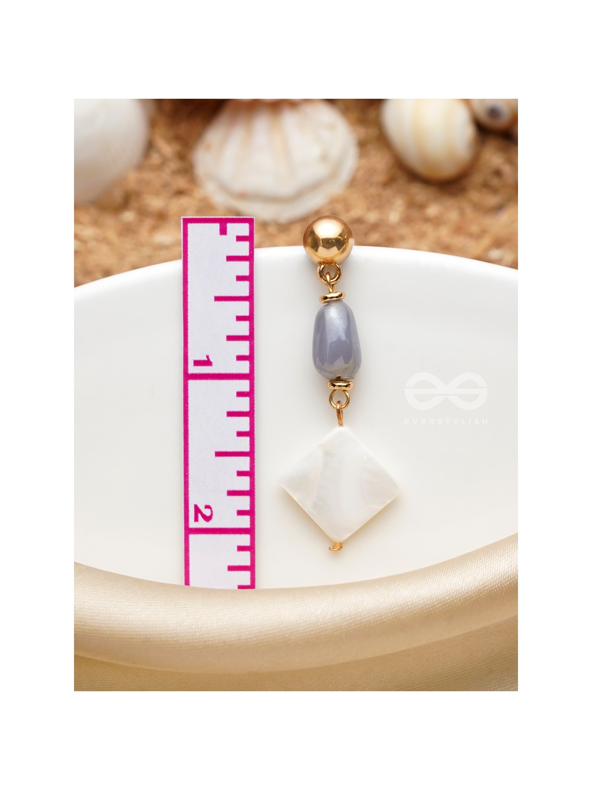 The Shimmering Snowflake- Golden Embellished Earrings