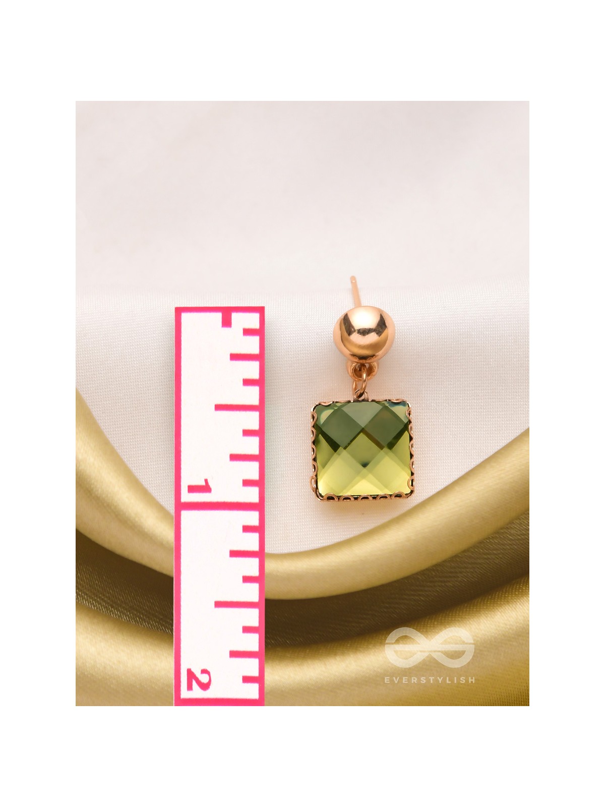 The Jade Box- Golden Embellished Earrings