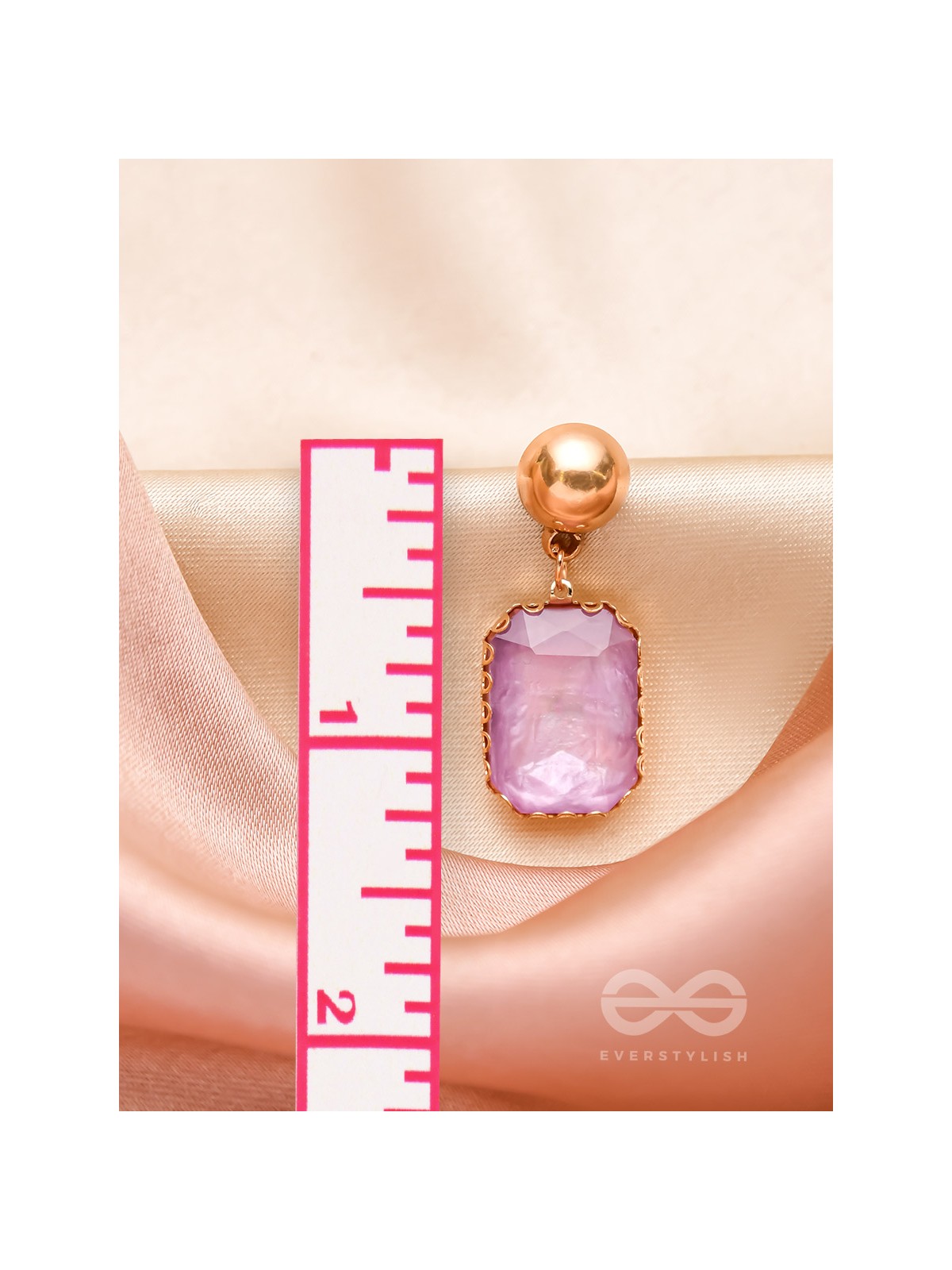 The Purple Haze- Golden Embellished Earrings