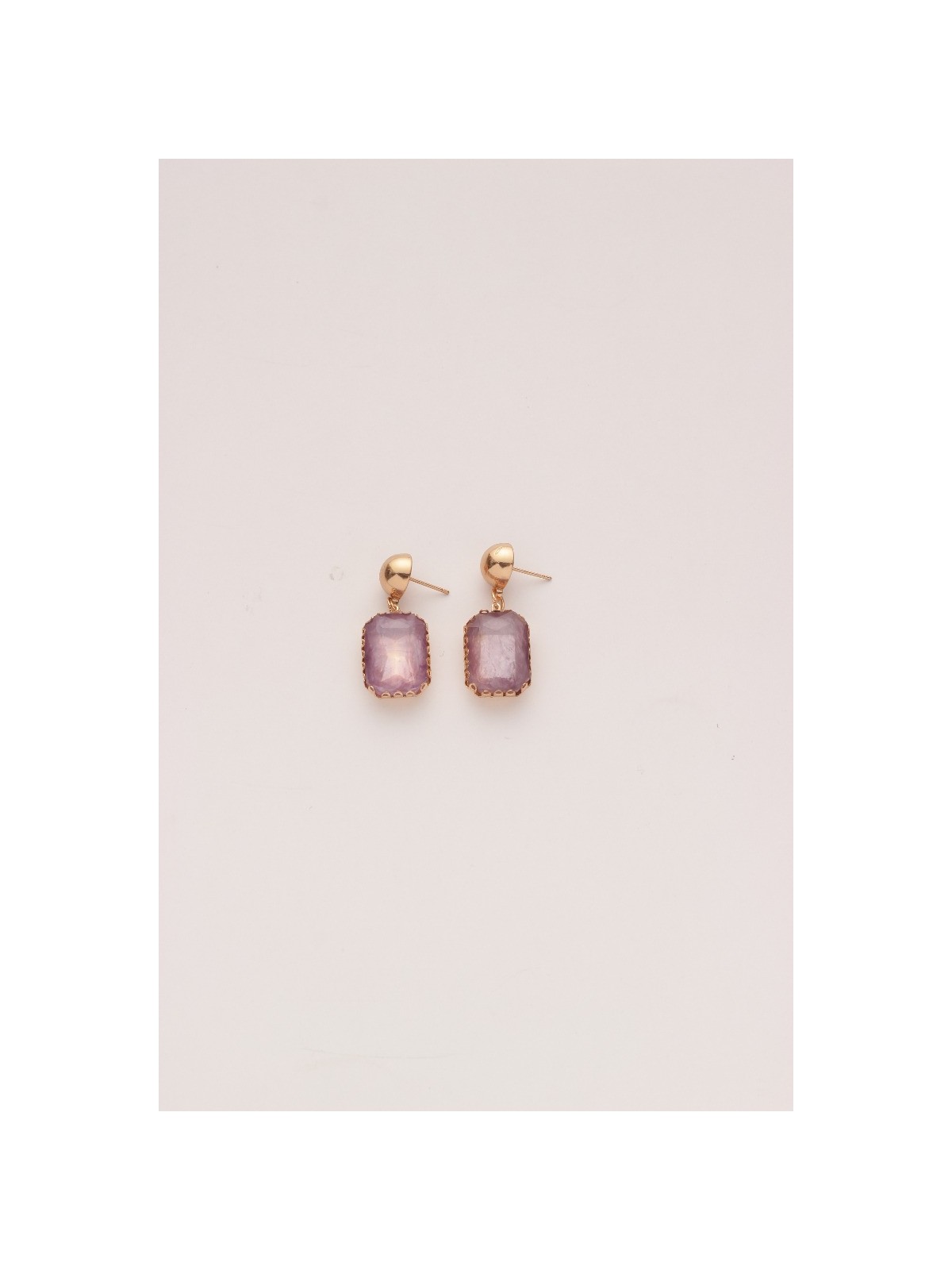 The Purple Haze- Golden Embellished Earrings