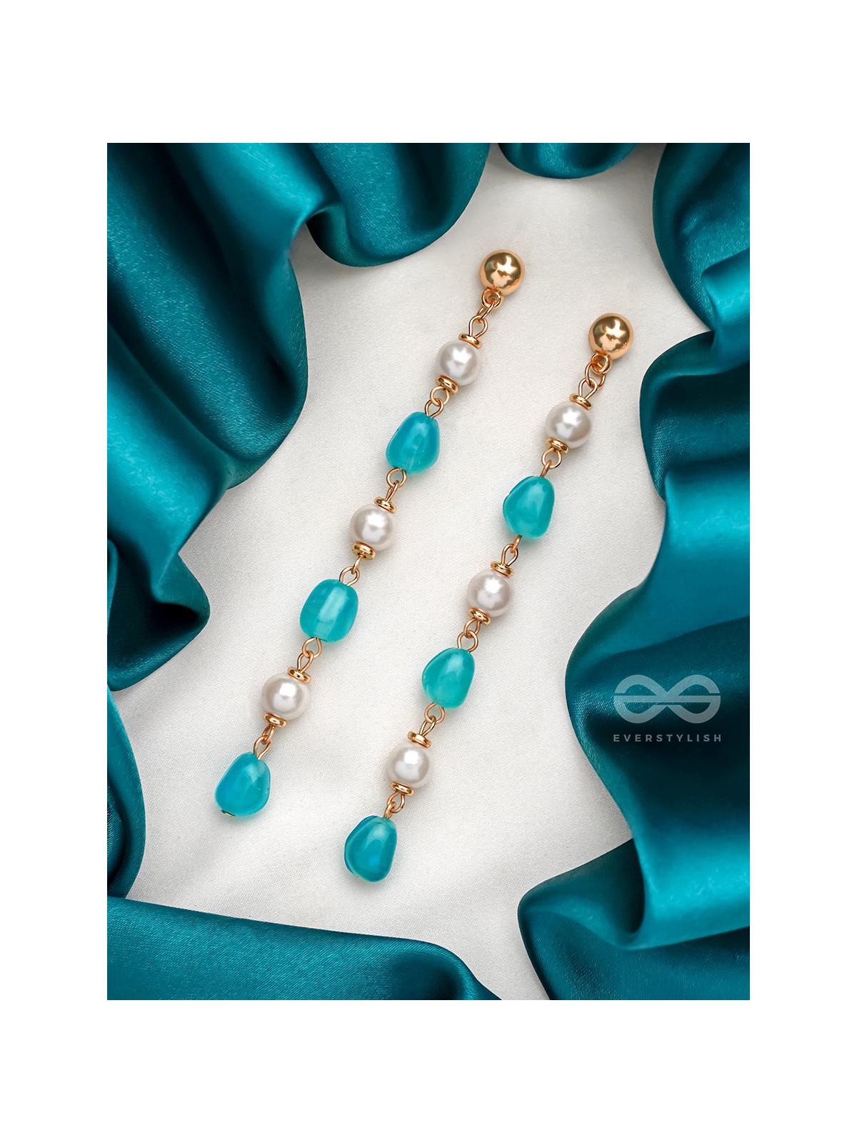 The Frozen Sleet- Golden Embellished Earrings