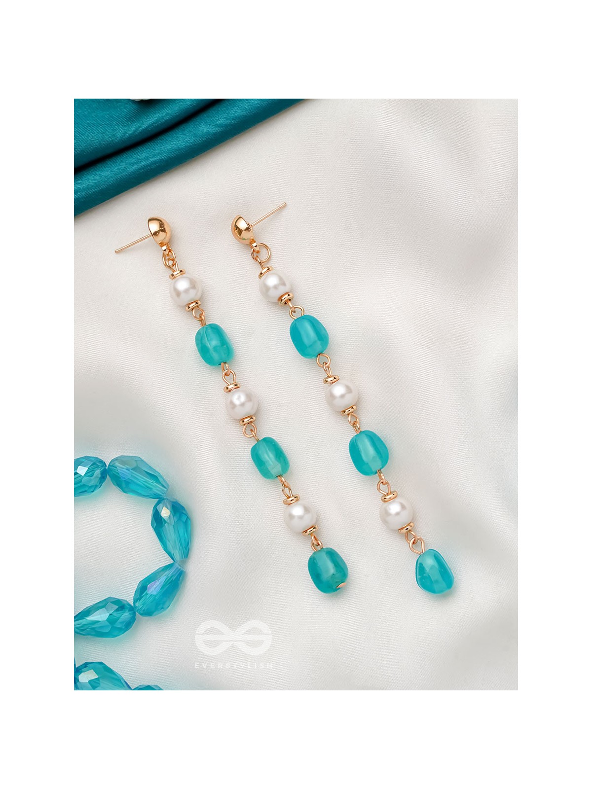 The Frozen Sleet- Golden Embellished Earrings