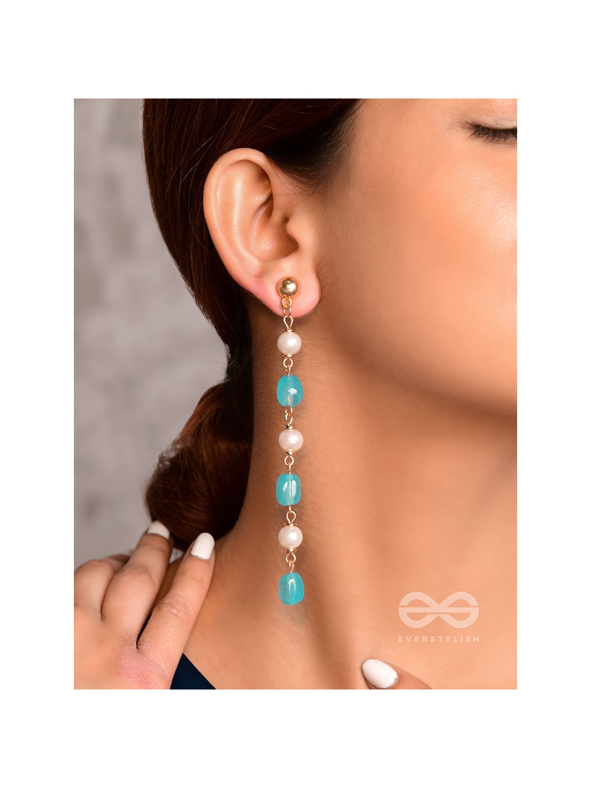 The Frozen Sleet- Golden Embellished Earrings