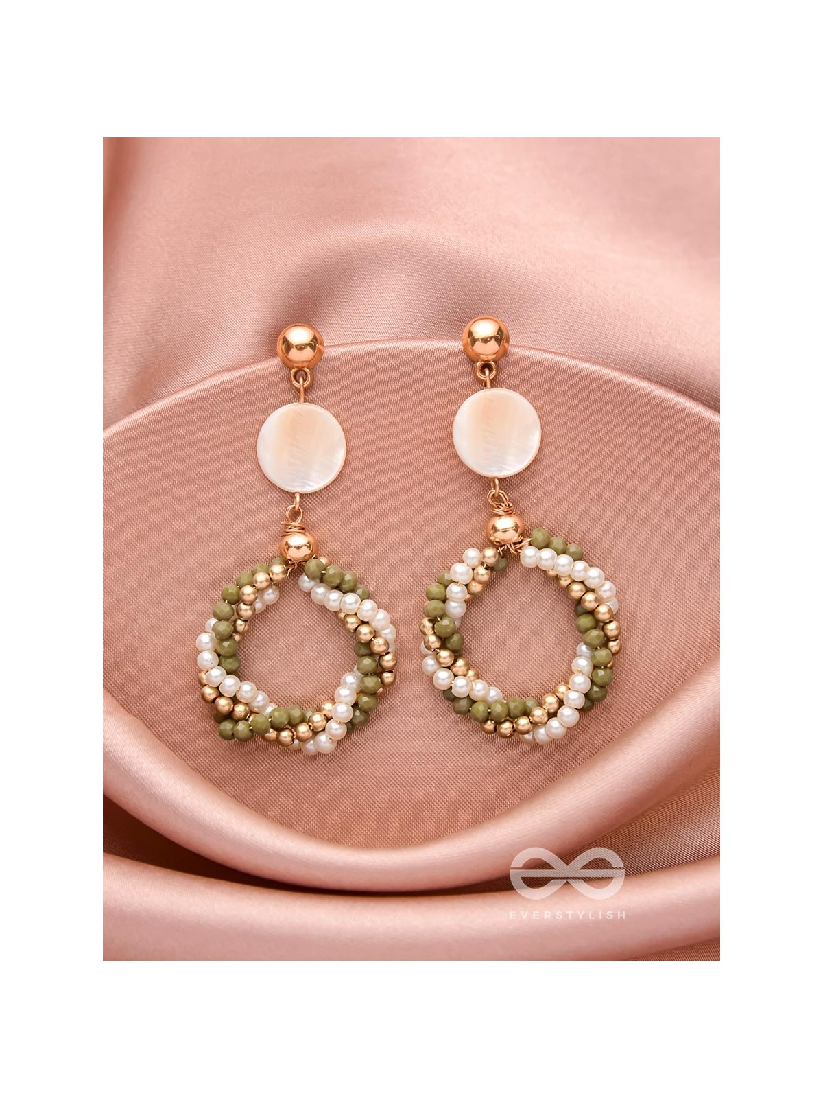 The Midnight Moon- Golden Embellished Earrings