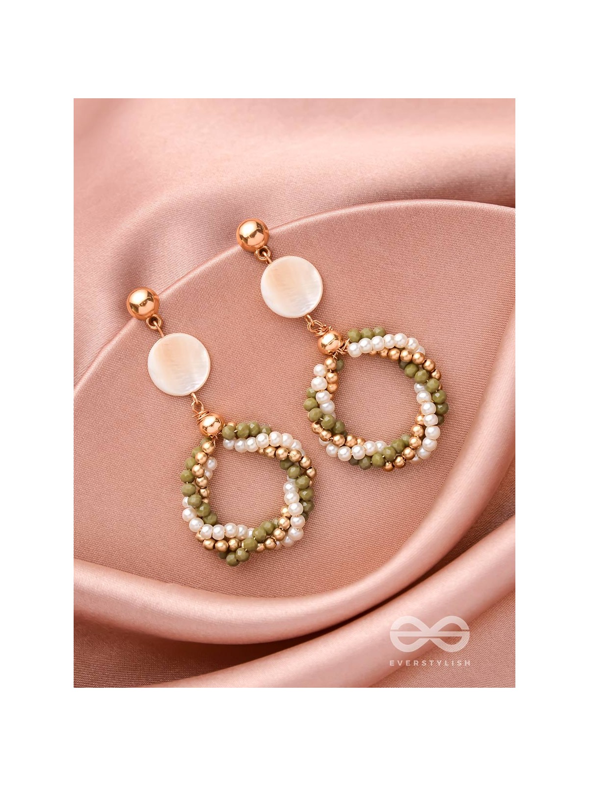 The Midnight Moon- Golden Embellished Earrings