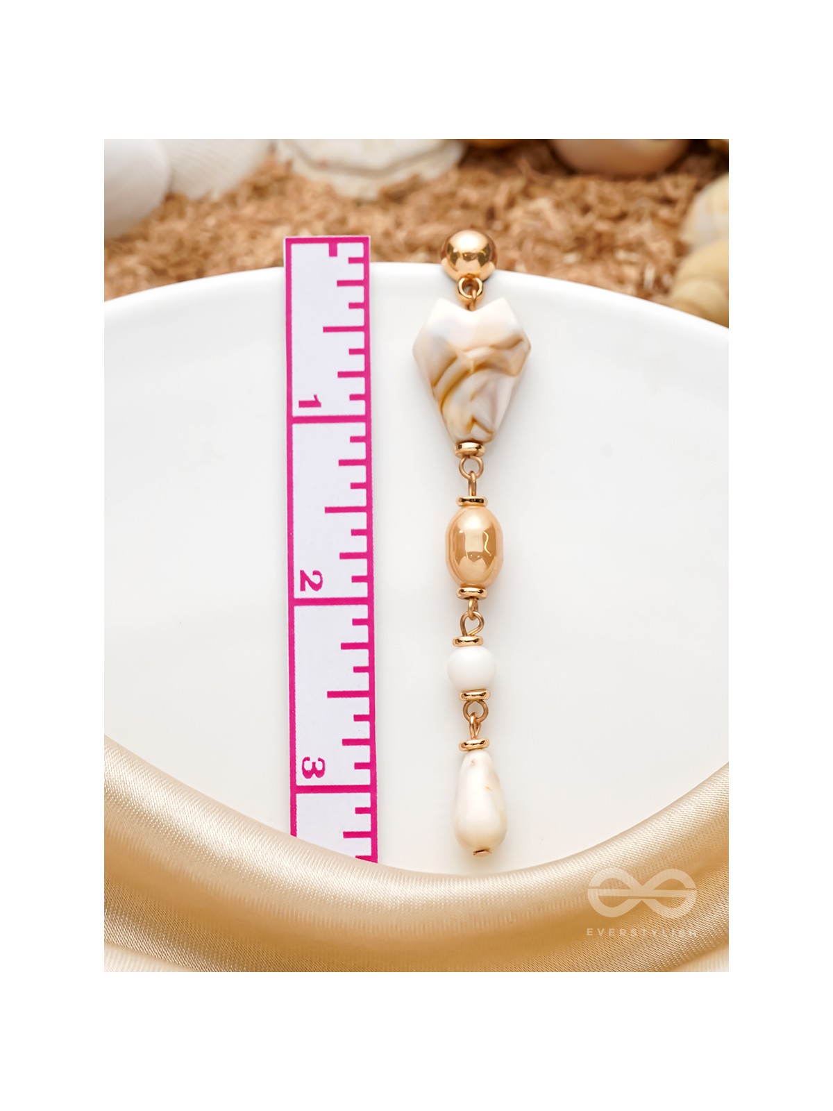 The Rope of Sand- Golden Embellished Earrings