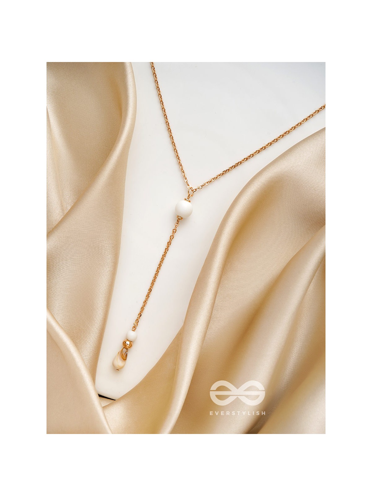 The Pearl Shower- Golden Embellished Necklace With Anti-Tarnish Coating 