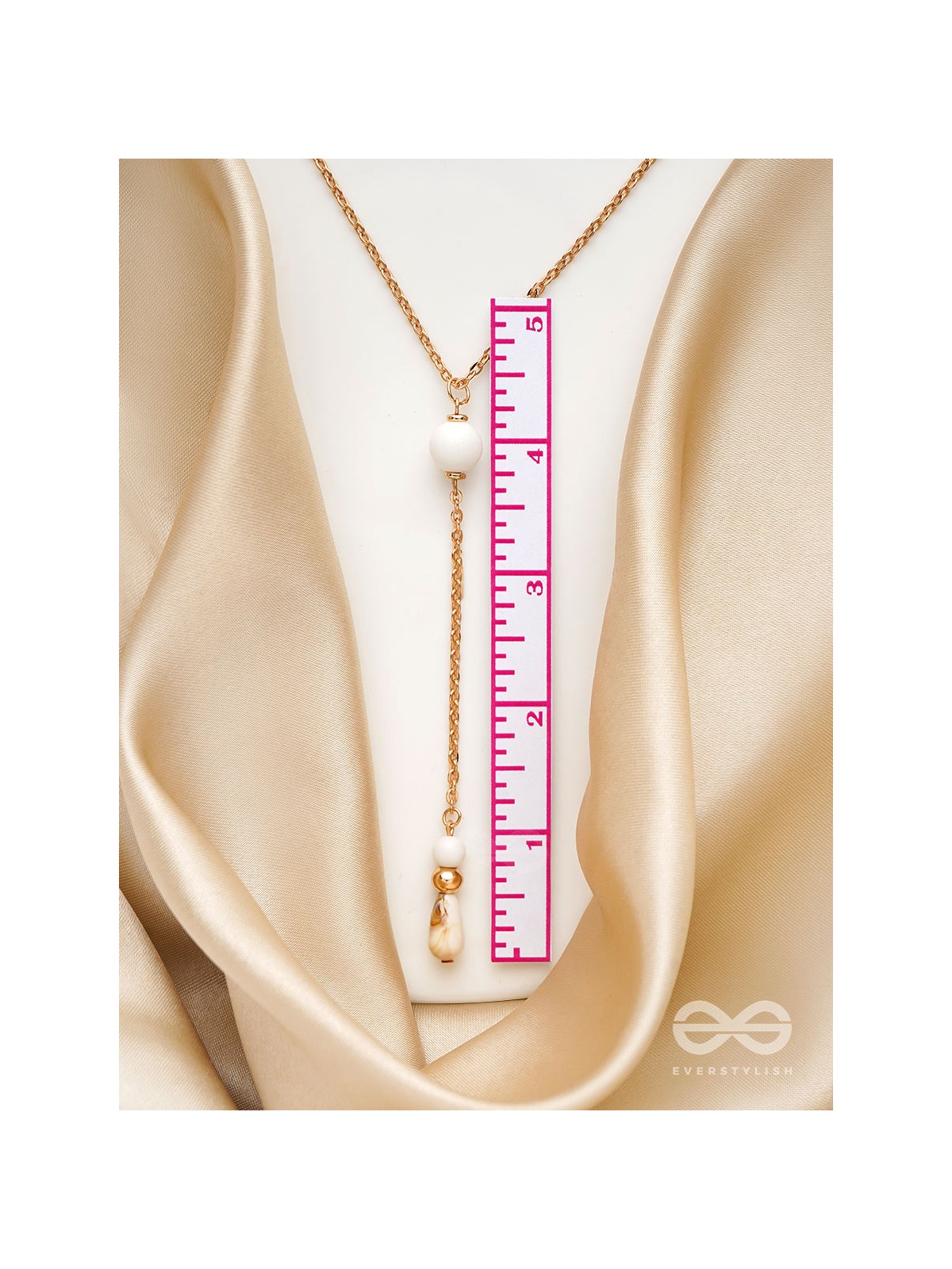 The Pearl Shower- Golden Embellished Necklace With Anti-Tarnish Coating 