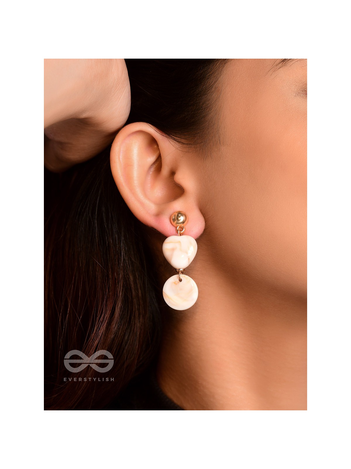 The Beach Bunny- Golden Embellished Earrings