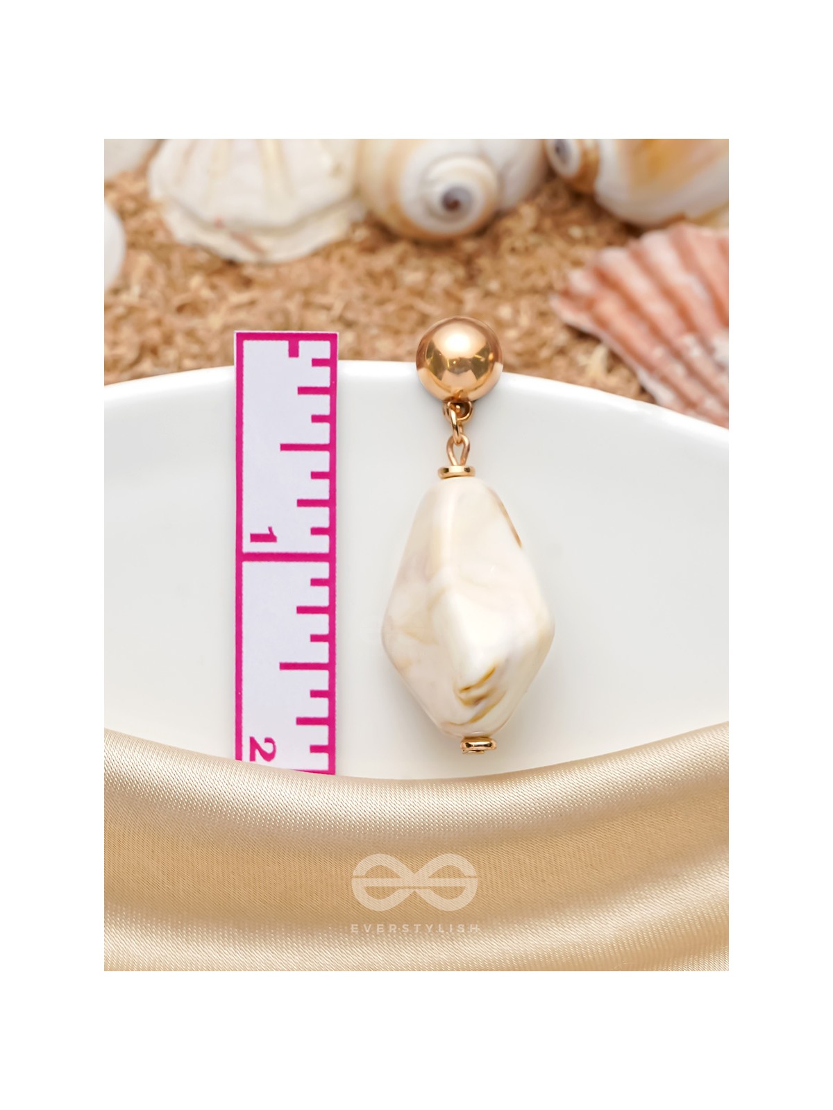 Rock' On- Golden Embellished Earrings