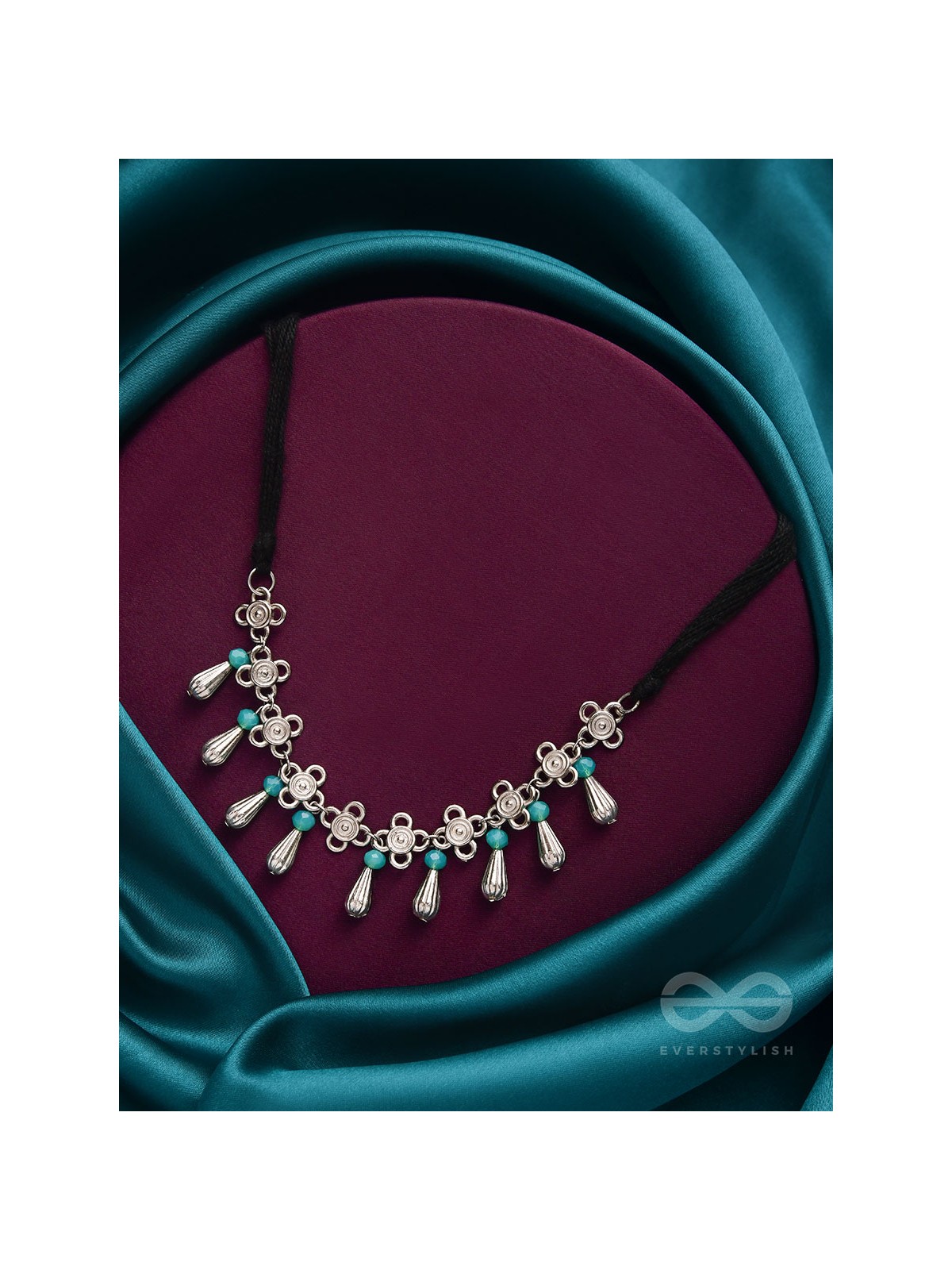 The Beryl Coronet- Oxidised Silver Necklace