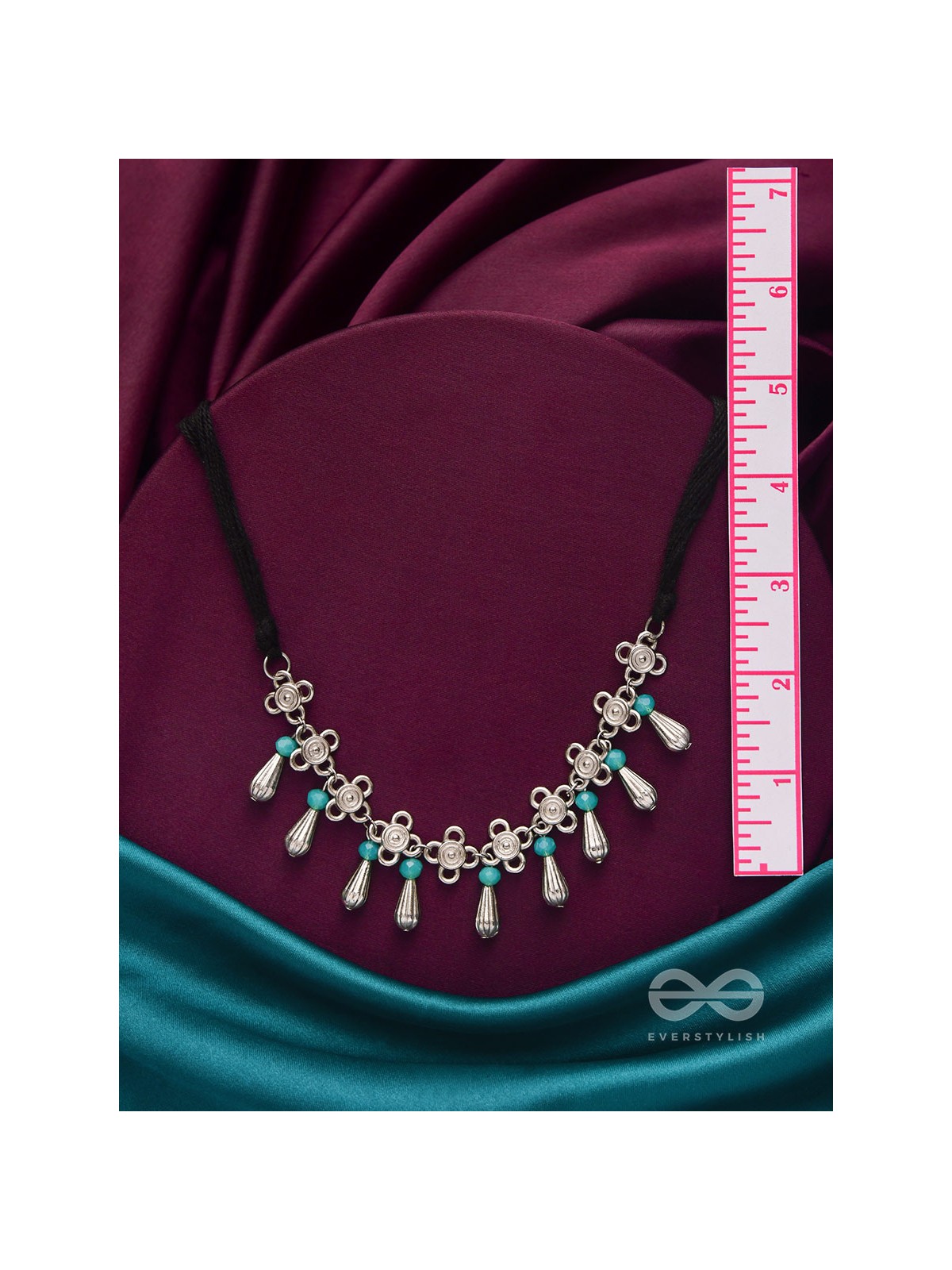 The Beryl Coronet- Oxidised Silver Necklace