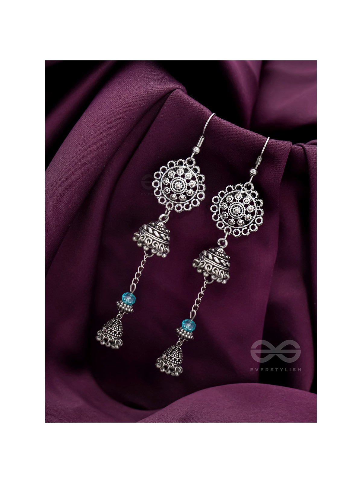 Ring a Bell- Oxidised Jhumka Earrings