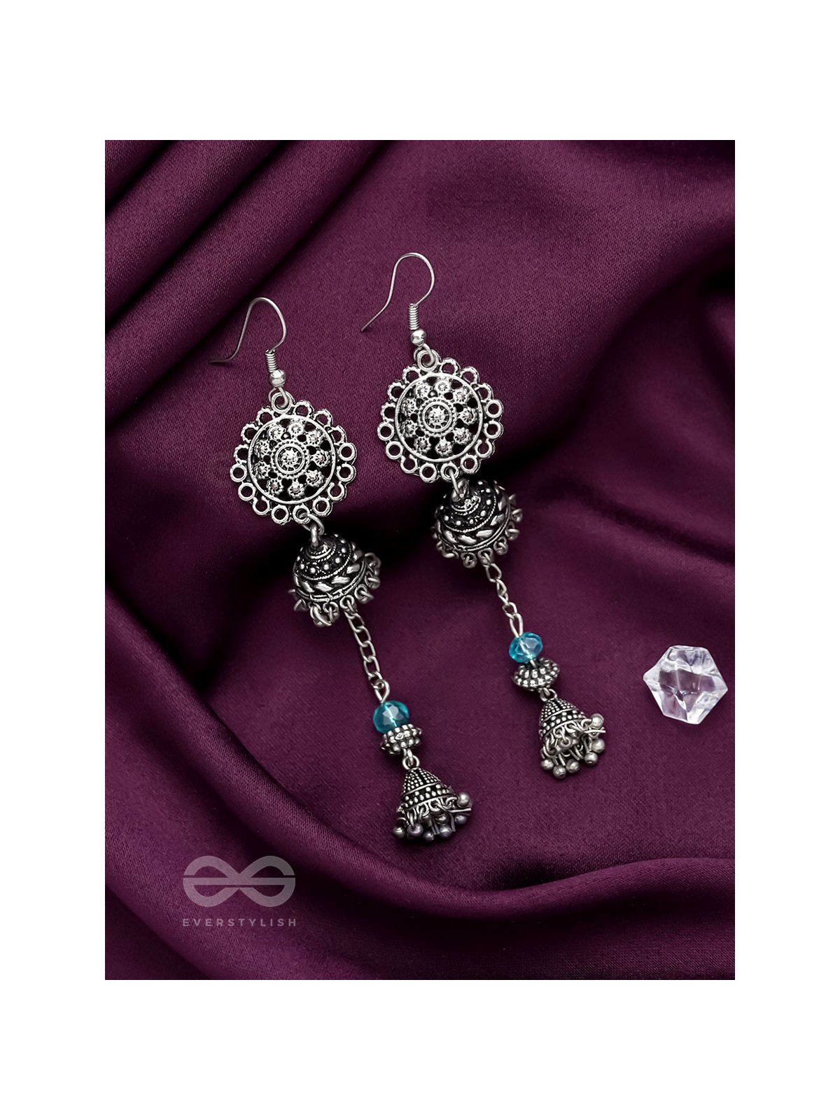 Ring a Bell- Oxidised Jhumka Earrings