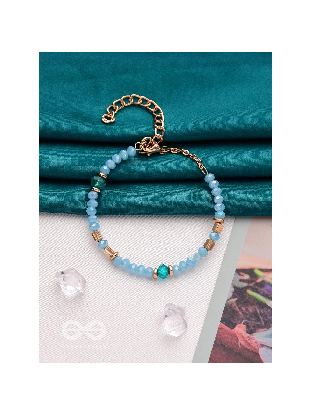 The Sea of Charm- Golden Embellished Bracelet