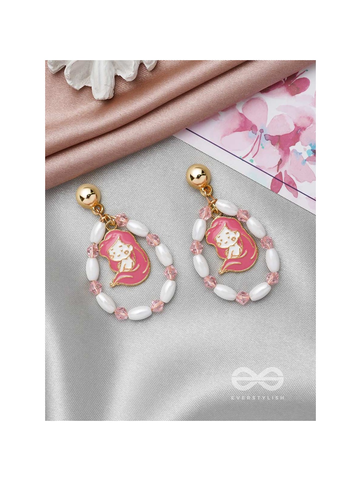 The Sugar Plum- Golden Embellished Earrings