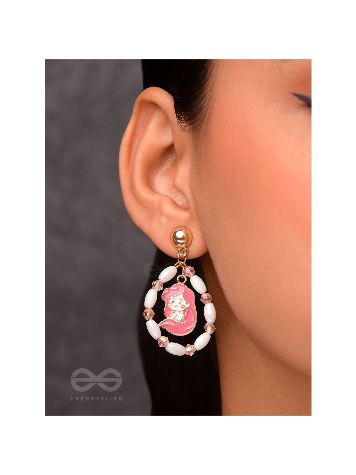 The Sugar Plum- Golden Embellished Earrings