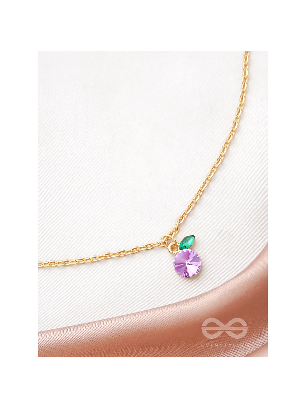 The Fig Delight- Golden Embellished Necklace With Anti-Tarnish Coating