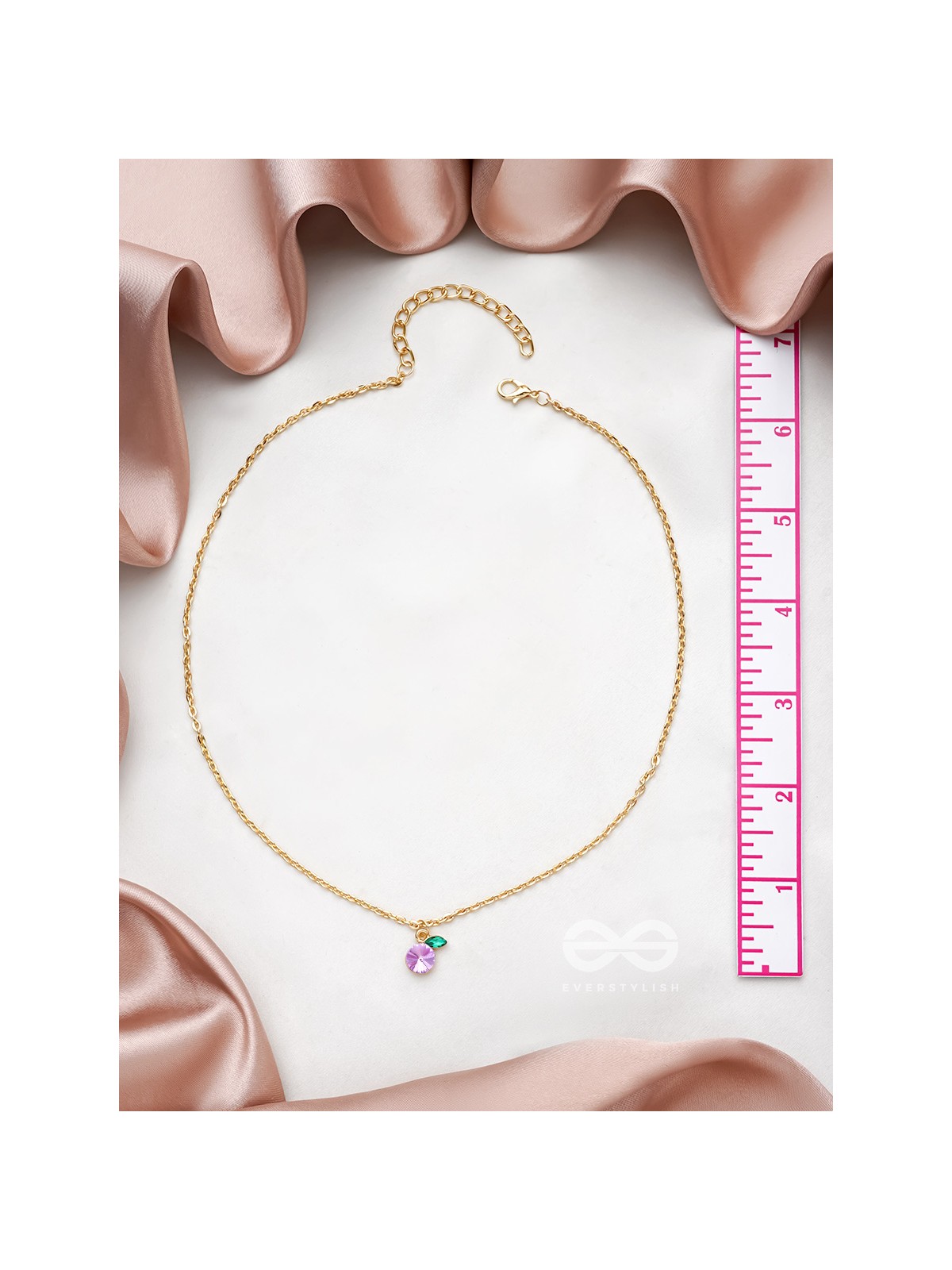 The Fig Delight- Golden Embellished Necklace With Anti-Tarnish Coating