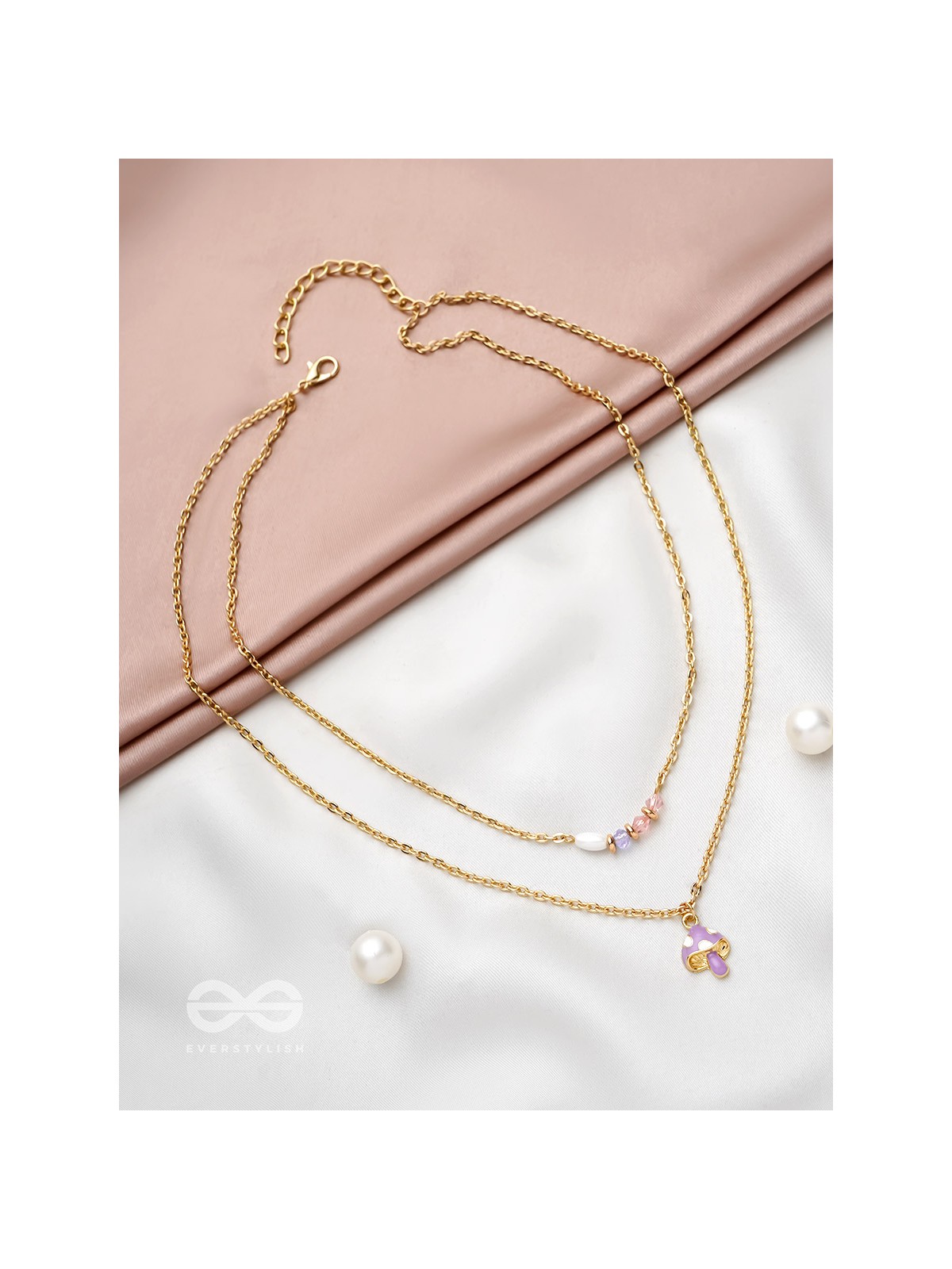 Double The Charm- Golden Layered Necklace With Anti-Tarnish Coating 