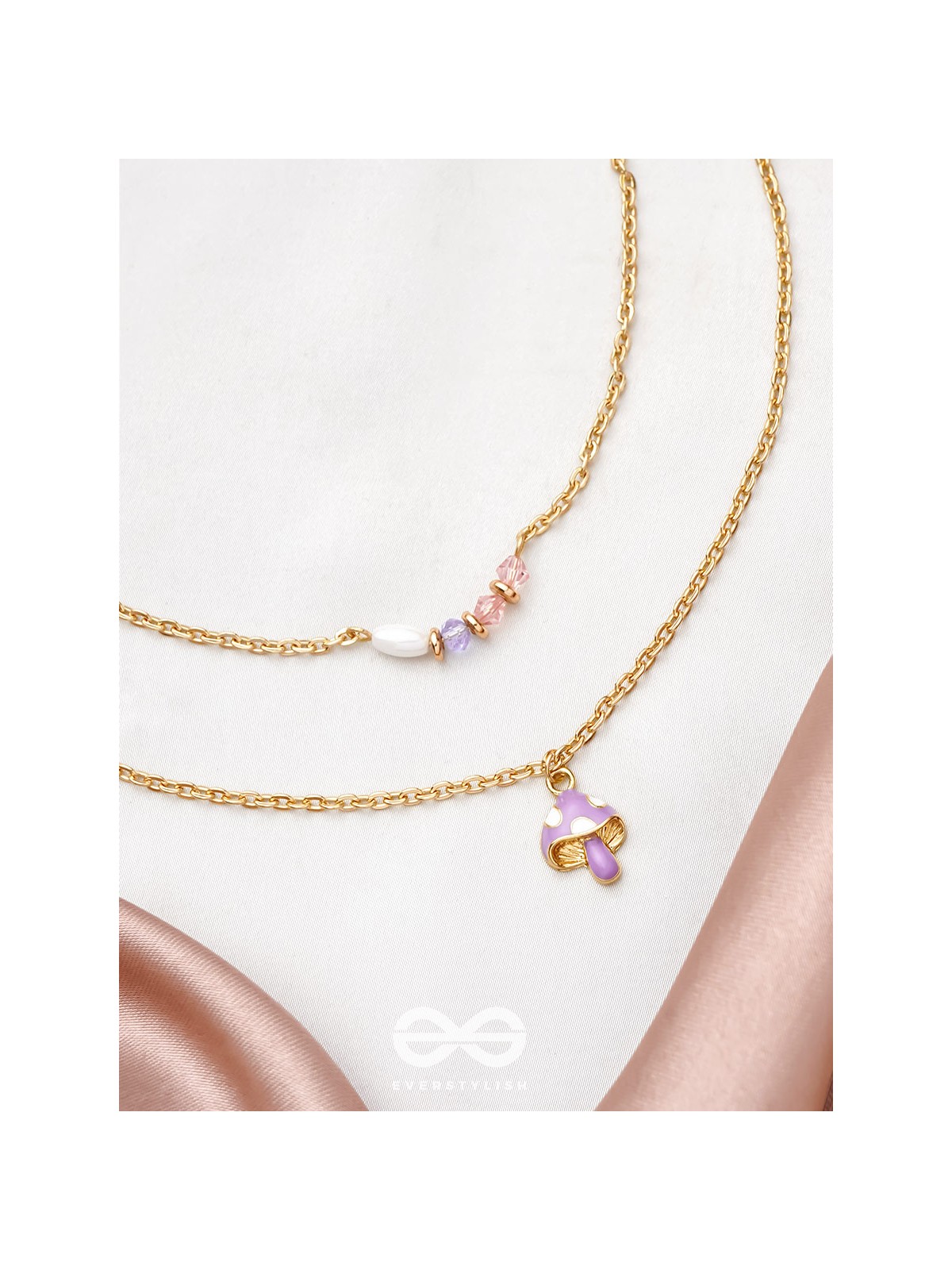 Double The Charm- Golden Layered Necklace With Anti-Tarnish Coating 