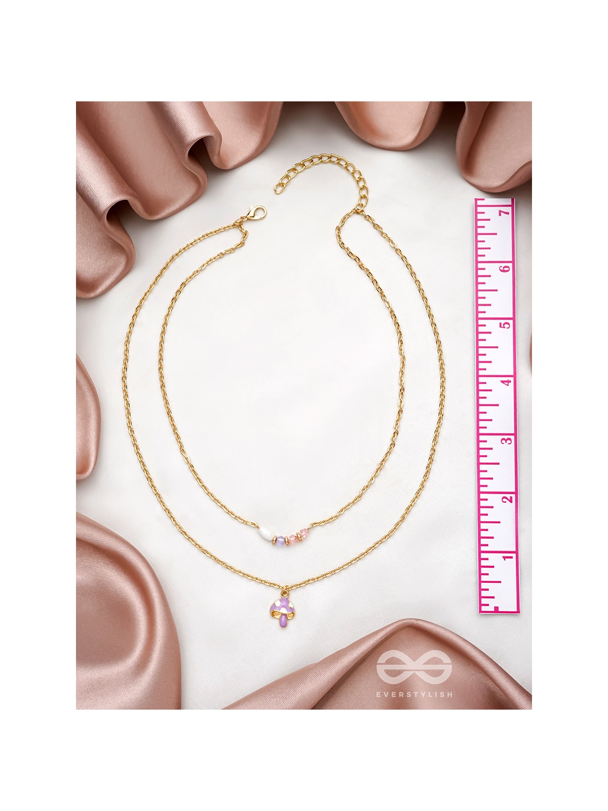 Double The Charm- Golden Layered Necklace With Anti-Tarnish Coating 