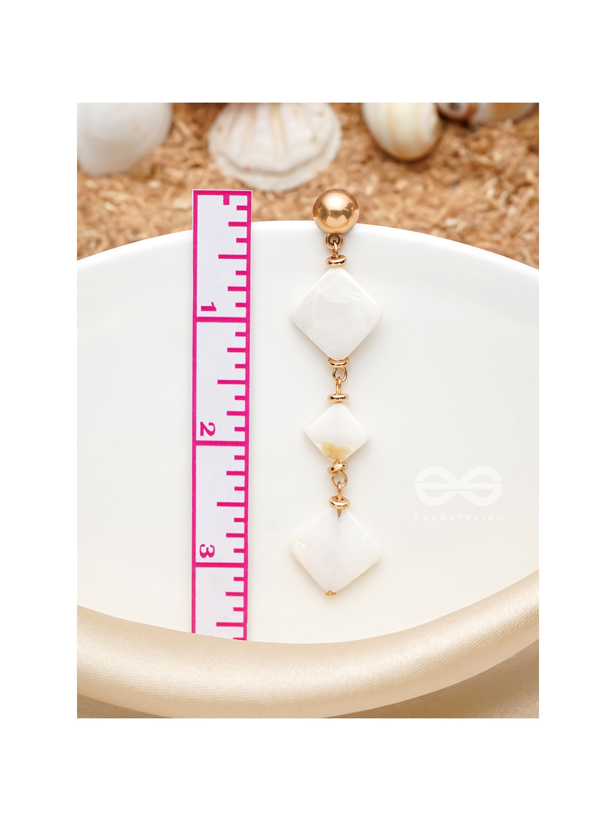 The Beach Vibes- Golden Embellished Earrings