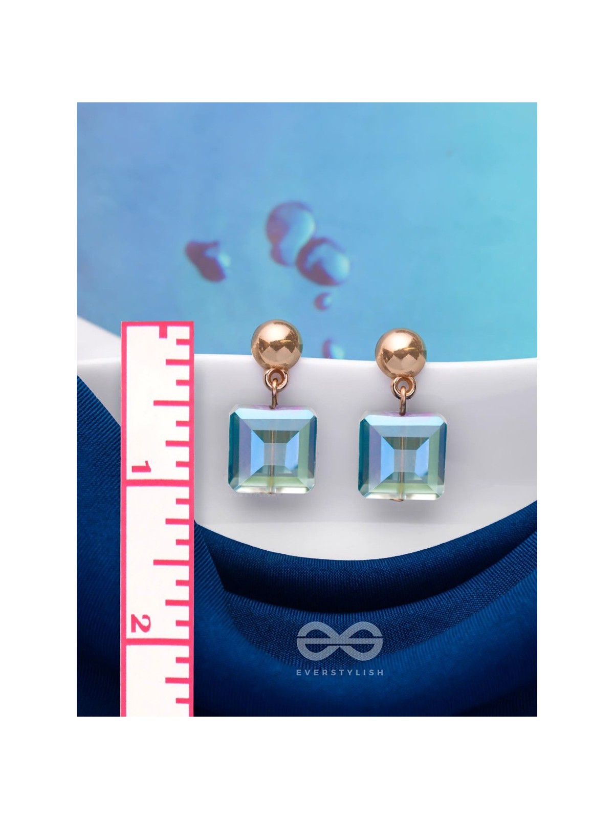 The Gothic Glam- Golden Embellished Earrings