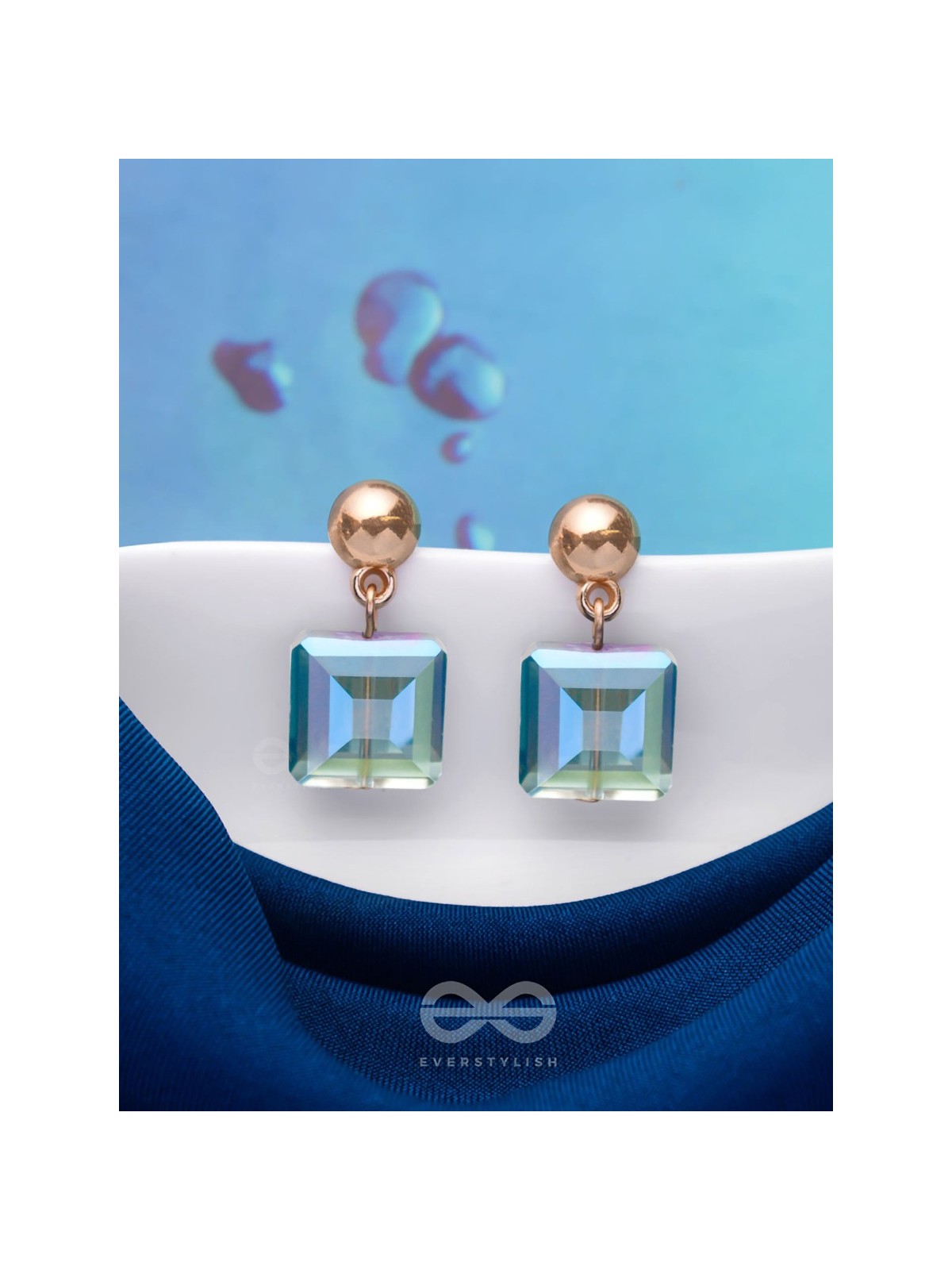 The Gothic Glam- Golden Embellished Earrings