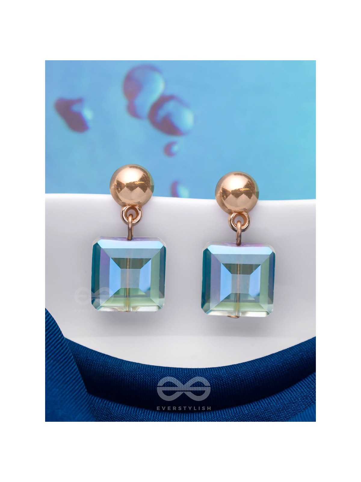 The Gothic Glam- Golden Embellished Earrings