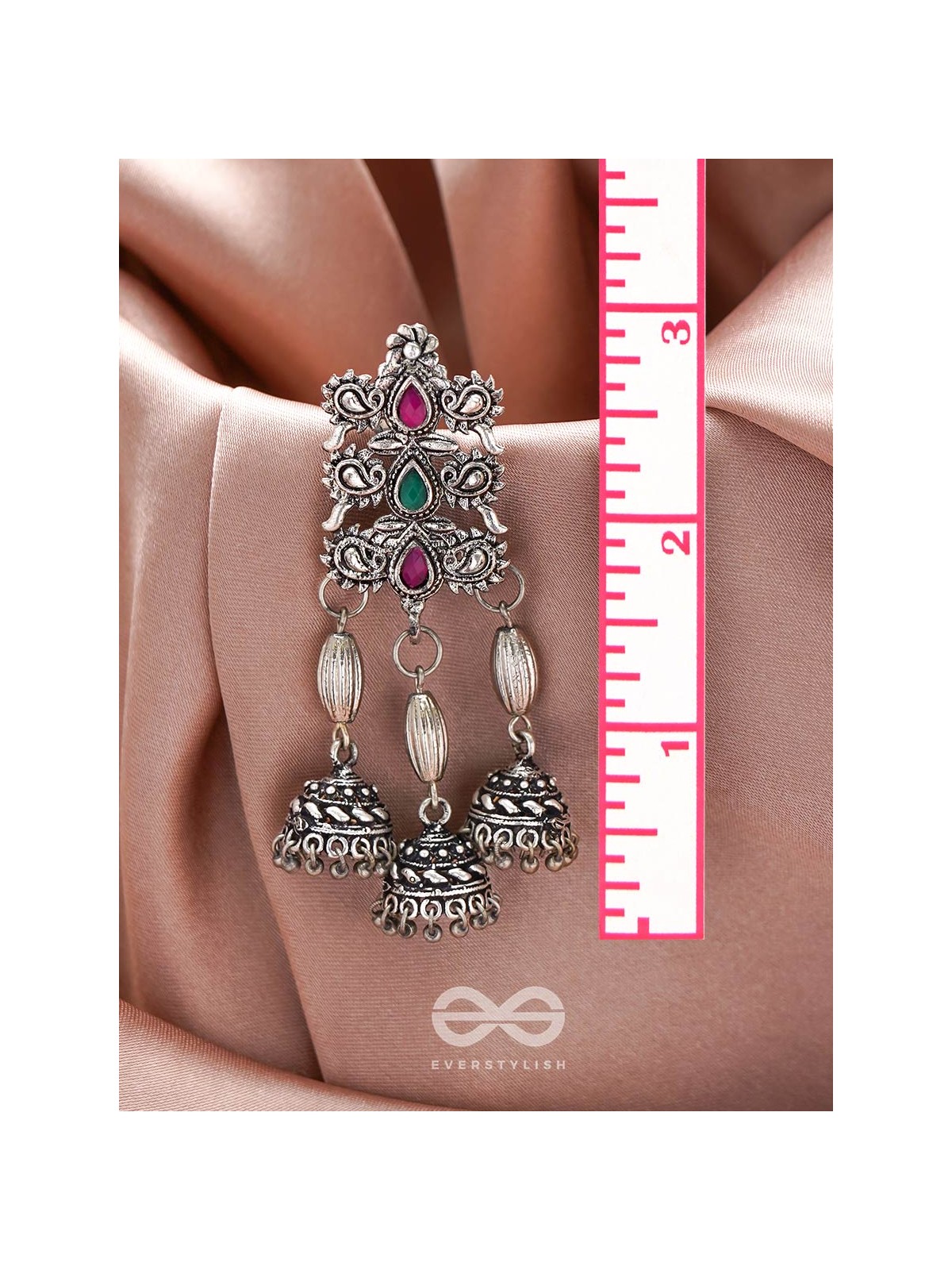 The Splendid Shrine- Oxidised Jhumka Earrings