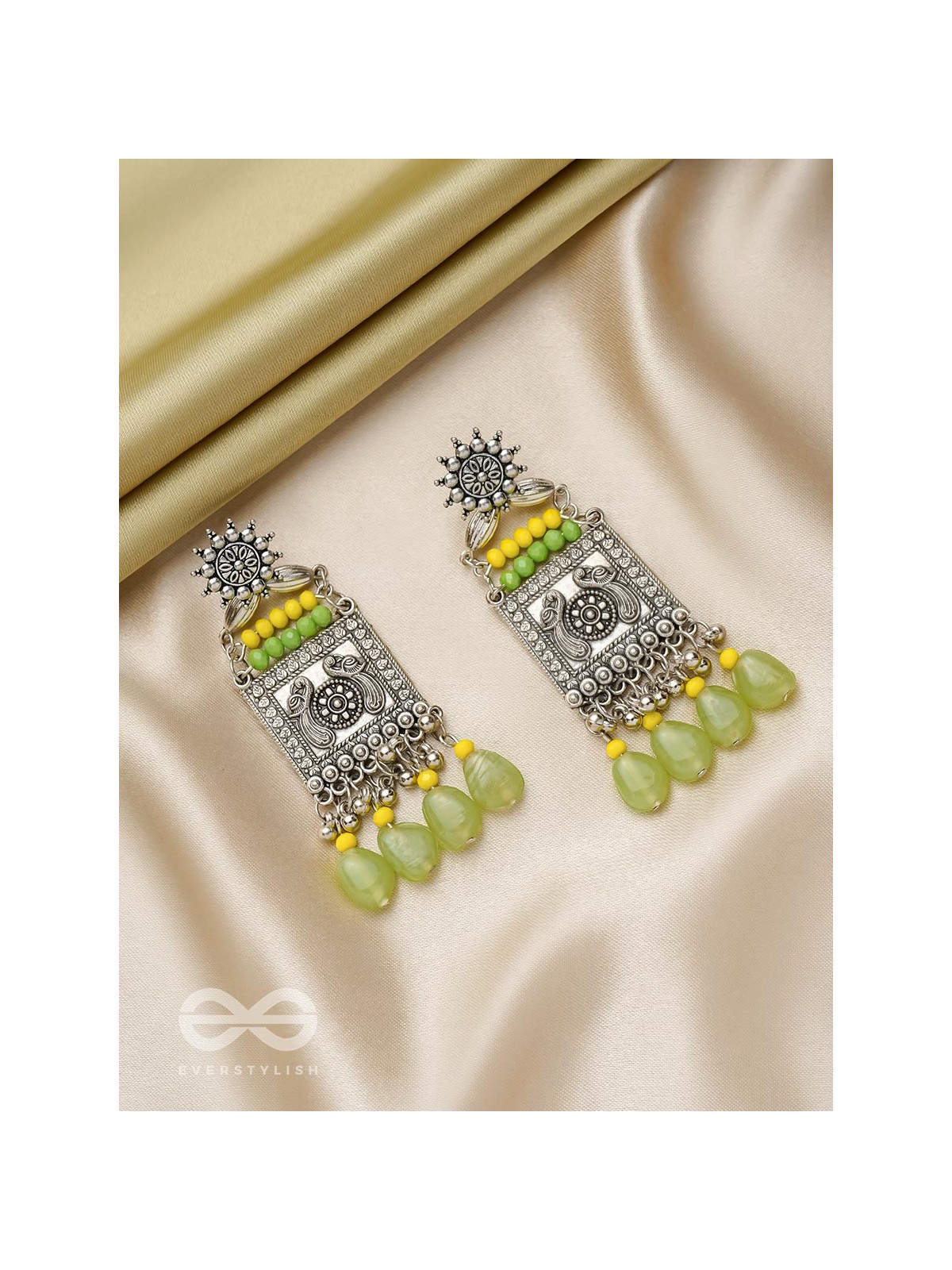 The Sylvan Spell- Oxidised Embellished Earrings