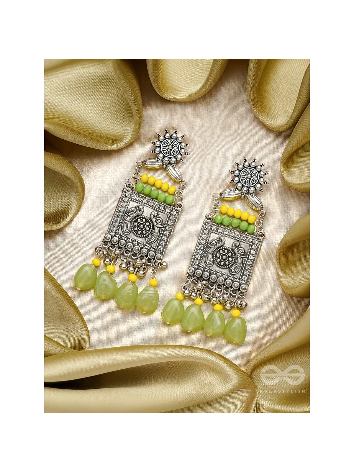 The Sylvan Spell- Oxidised Embellished Earrings