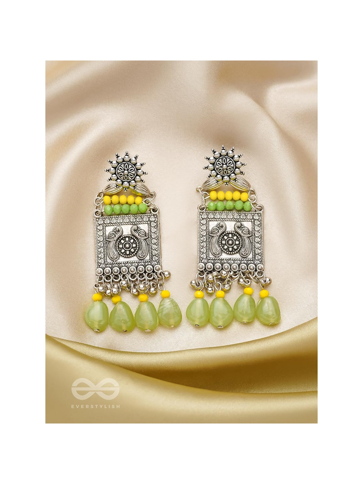 The Sylvan Spell- Oxidised Embellished Earrings