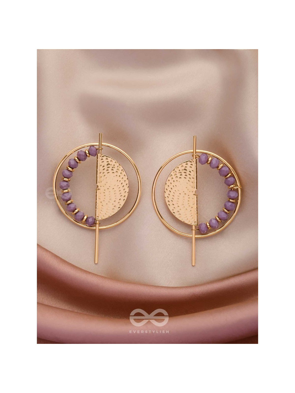 The Golden Sunburst- Golden Beads Earrings