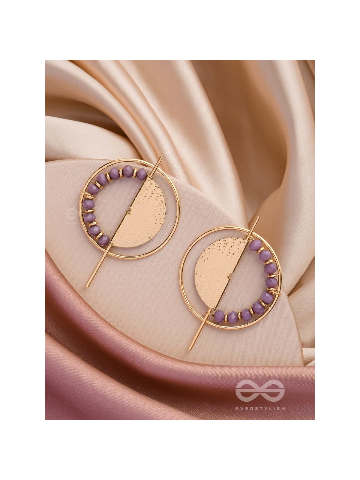 The Golden Sunburst- Golden Beads Earrings