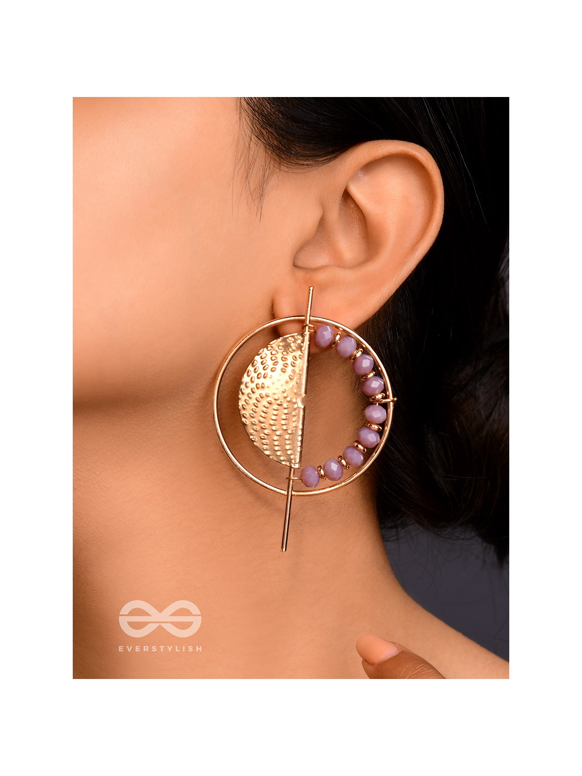 The Golden Sunburst- Golden Beads Earrings