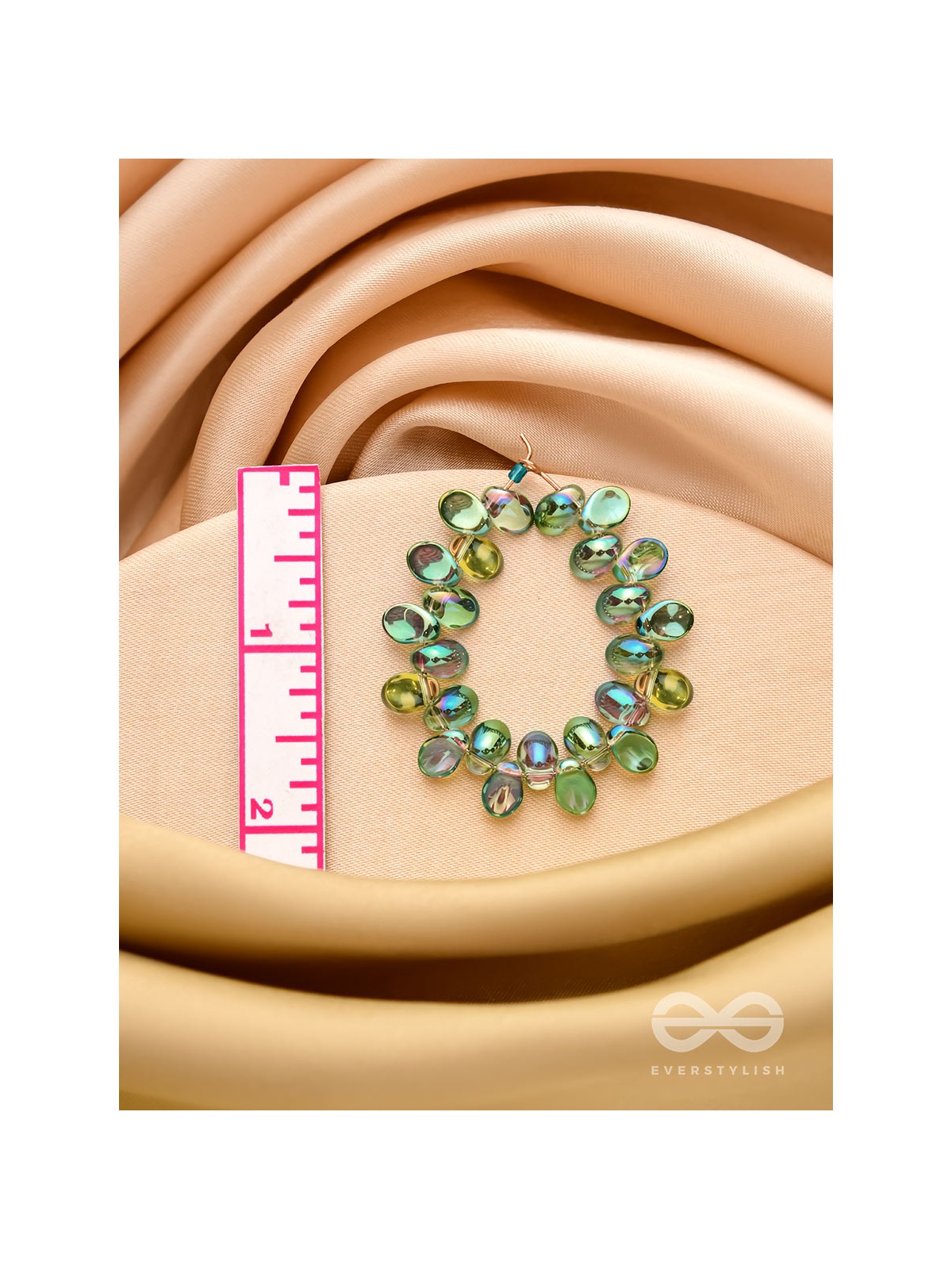 The Shadowy Shimmer- Golden Embellished Earrings