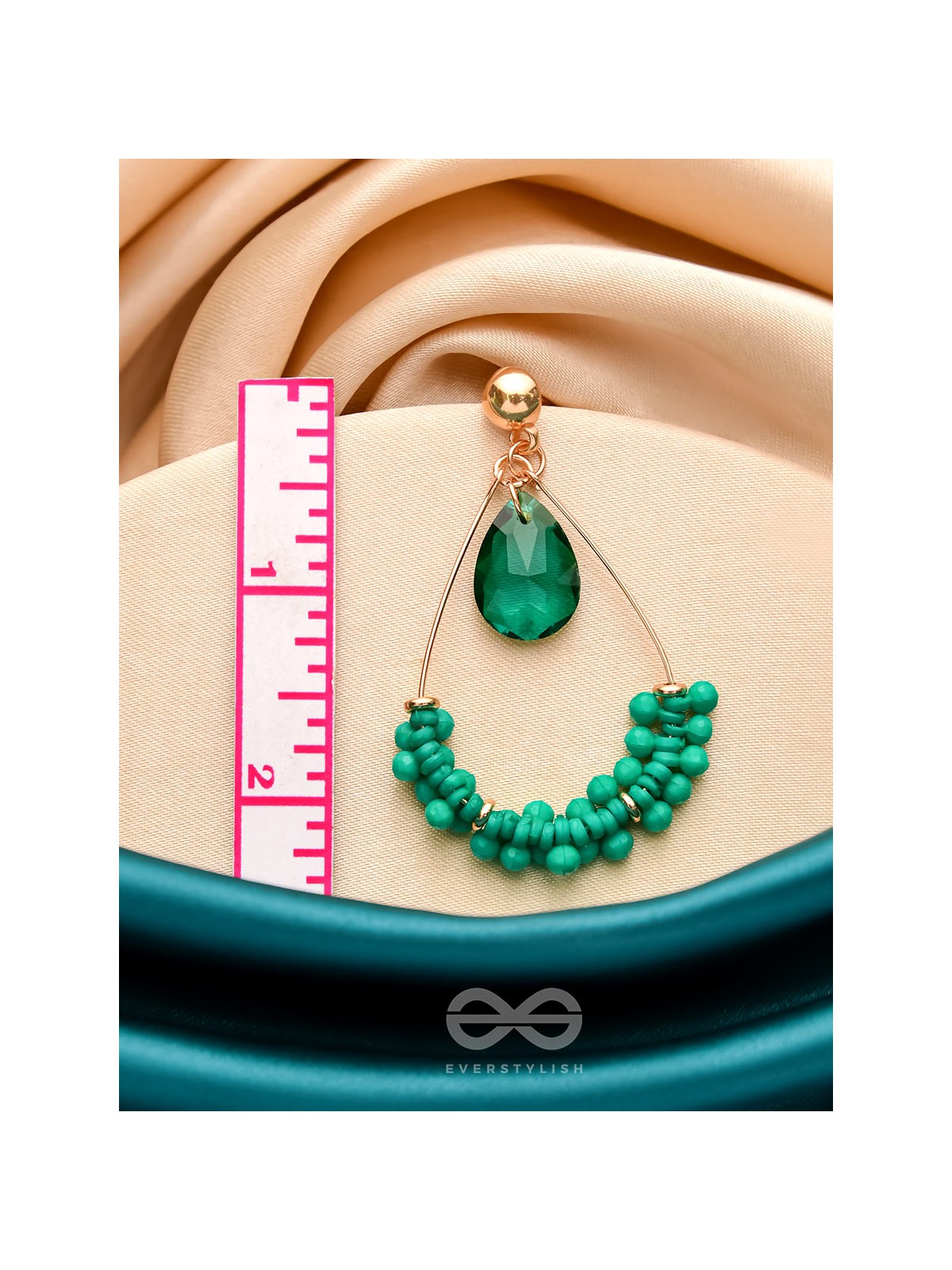 The Spring Garden- Golden Embellished Earrings